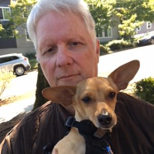Bill Johnson with dog