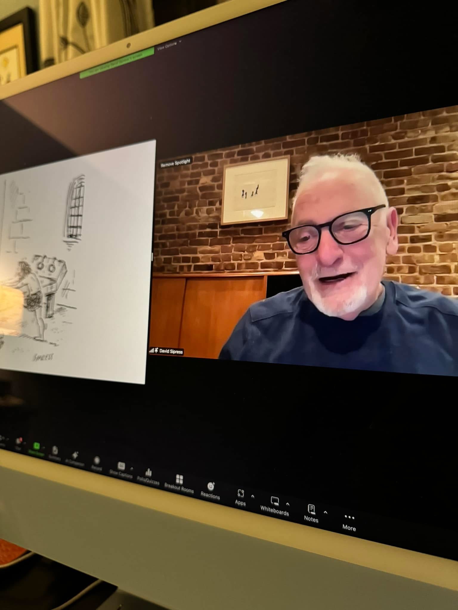 New Yorker cartoonist David Sipress online at our Corvallis Chapter