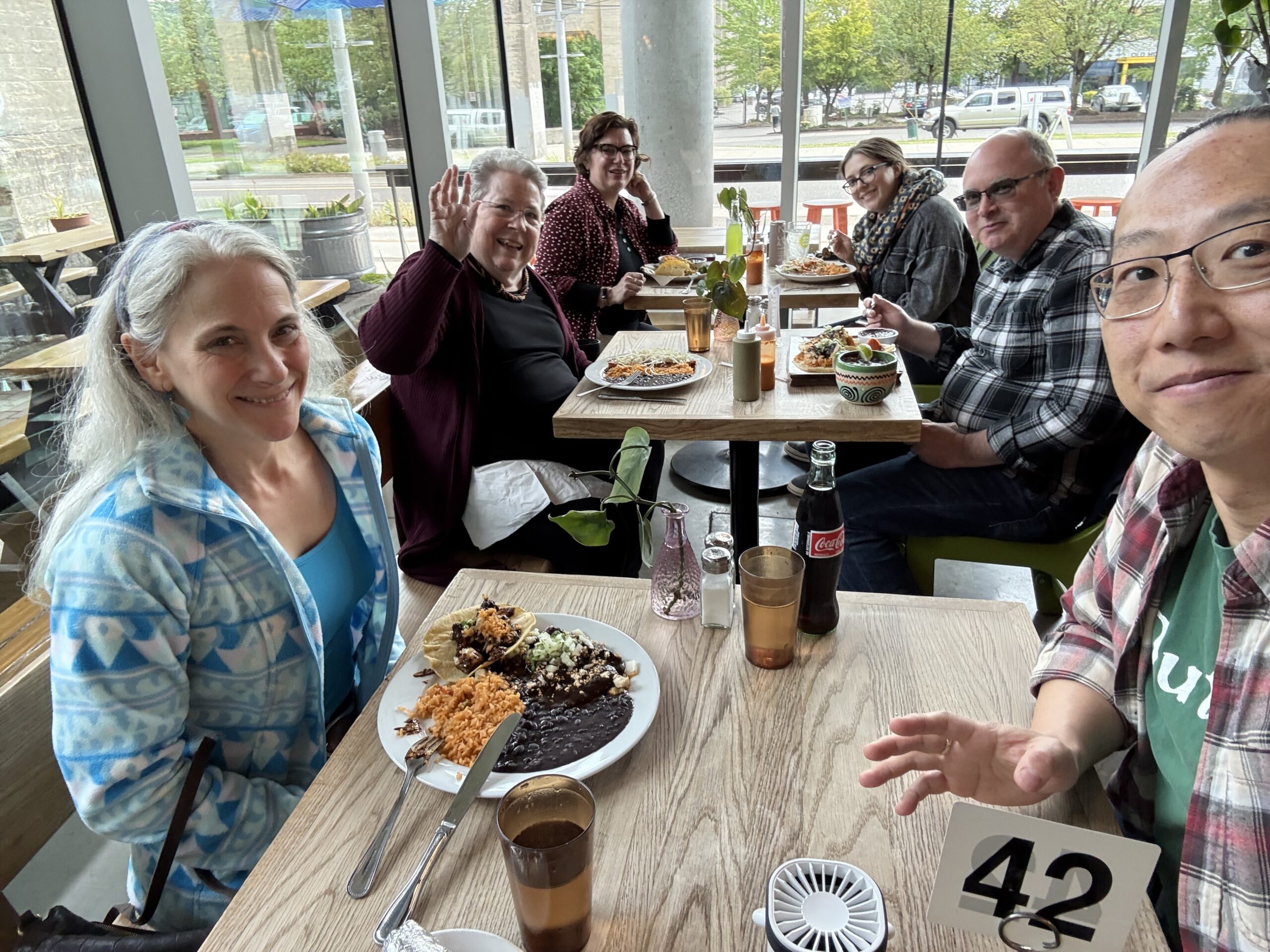 Photo of board at lunch by Curtis C. Chen